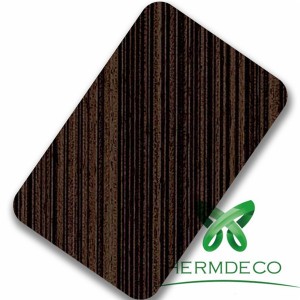Chinese manufacturer Wood Pattern Stainless Steel Sheets for Decoration Nice-HM-055