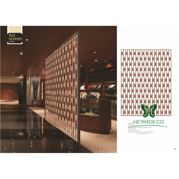 China Wholesale Stainless Steel Color Sheet Price -
 Black Stainless Steel Screen Partition-HM-PT019 – Hermes Steel