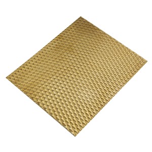 Gold SS Embossed Sheet Diamond Embossed Finish Stainless Steel Sheet