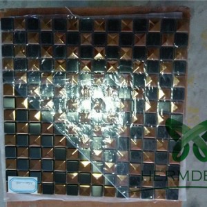 Stainless Steel Brushed Surface Mosaic Tiles-HM-MS044