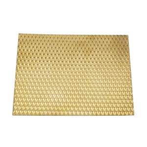 Gold SS Embossed Sheet Diamond Embossed Finish Stainless Steel Sheet