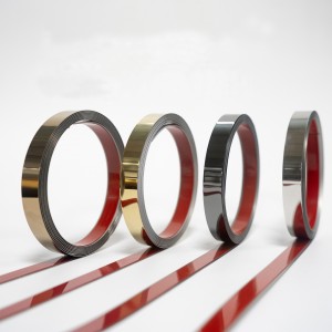 201 304 Stainless Steel Self-adhesive Flat Trim Mirror Strips Stainless Steel Self-adhesive Decorative Strip