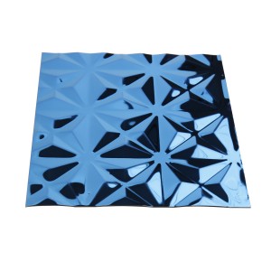 blue stamped finish embossed stainless steel sheet supplier – Hermes steel