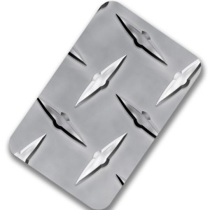 ASTM 304 Stainless Steel Skid Plate Pattern Embossed Sheet / Checkered Sheet