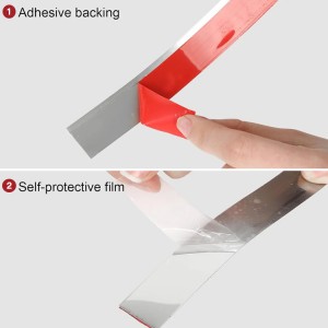 High Quality Modern Mirror Gold Stainless Steel Self-Adhesive Tile Strip Stainless Steel Flat Trim for Wall Decorative Tiles