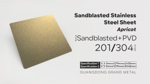 AISI 304 316 201 430 Stainless Steel Sheets Bead Blasted sheet PVD color coating