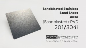 AISI 304 316 201 430 Stainless Steel Sheets Bead Blasted sheet PVD color coating