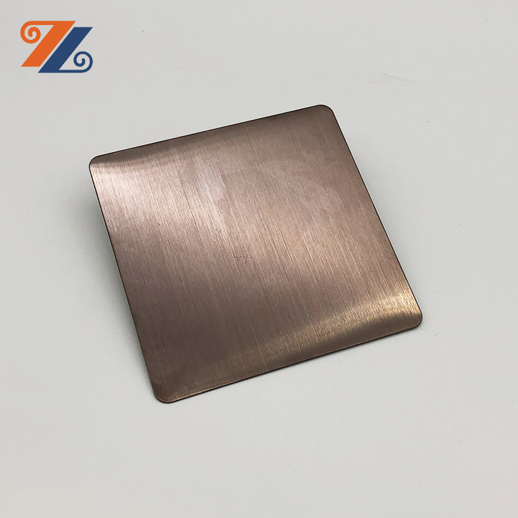 China Wholesale Brushed Stainless Trim Suppliers – 
 cross hairline champagne gold color stainless steel stainless steel sheet 304 bronze hairline 430 410 316 439 409 – Hermes Steel