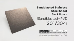 AISI 304 316 201 430 Stainless Steel Sheets Bead Blasted sheet PVD color coating