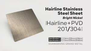brass hairline stainless steel sheet/black hairline ss sheet/stainless steel sheet hairline finished