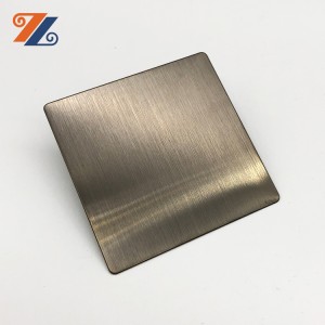 304 Stainless Steel Hairline PVD Gold Color Finish Decorative Sheet Customized Size for Hotel Wall Panel Decoration