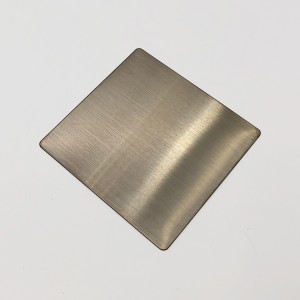 304 Stainless Steel Hairline PVD Gold Color Finish Decorative Sheet Customized Size for Hotel Wall Panel Decoration