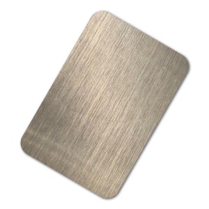 304 Stainless Steel Hairline PVD Gold Color Finish Decorative Sheet Customized Size for Hotel Wall Panel Decoration