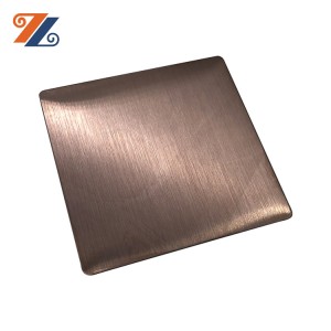 China Wholesale Brushed Stainless Trim Suppliers – 
 rose gold hairline stainless steel sheet hongwang brand popular in Middle-East market – Hermes Steel