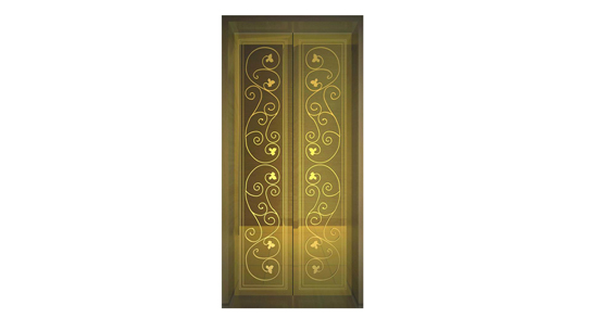 Color plate door