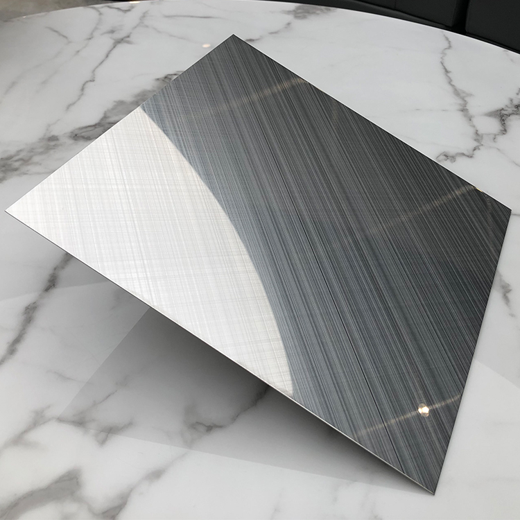 Stunning Black Hairline Stainless Steel Sheet With Brushed Finish