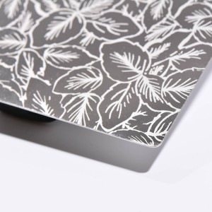 Premier Quality 304 316 Stainless Steel Rose Gold Mirror Finish Art Ethced Pattern Metal Sheet For Interior Decoration