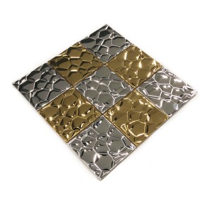 Hot sales golden color decorative stainless steel sheet 3d decor mosaic Stainless Steel Metal Sheet for decoration
