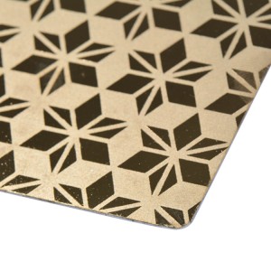 Mirror Etched Finish PVD Ti- Gold Color Customized Patten Stainless Steel Decorative Plate for Screen Decoration