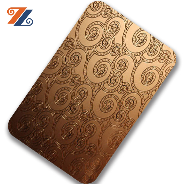 customized pattern 201 304 4ftx8ft chemical etching stainless steel