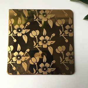 201 304 316 gold mirror etching stainless steel sheet manufacturer