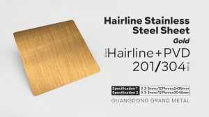 ss sheet gold plated stainless steel hairline stainless 201 304 plate