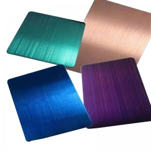 304 316 Color Coated Hairline Stainless Steel Sheet 0.5mm 1mm 2mm