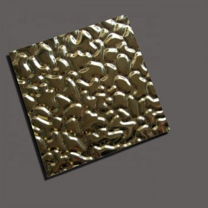 Bright finish decoration embossed stamped metal stainless steel sheet