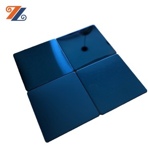 China Wholesale mirror finishing stainless steel sheet/coil Factories – 
 Stainless Steel Sapphire Blue Color Mirror Panel Hotel Decoration Engineering Custom – Hermes Steel