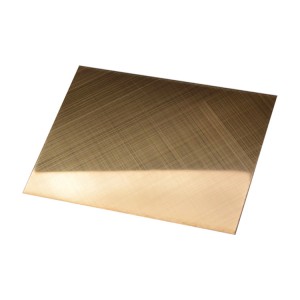 Fast delivery rose golden colored hairline finish sus304 stainless steel sheet for elevator door decoration