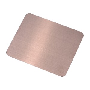 Fast delivery rose golden colored hairline finish sus304 stainless steel sheet for elevator door decoration
