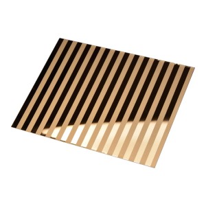 ATEM 304 0.8mm 1mm 4x8ft etched  pvd color stainless steel sheets  for exterior brick wall panels