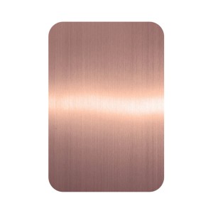 cor ouro rosa 304 acabado en liña de pelo chapa de aceiro inoxidable para construír paredes