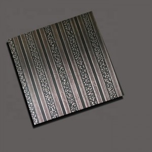 ISO 201/304 China Supply Stainless Steel Antique Finish Metal Colored Sheet for Wall Panels Interior Decoration