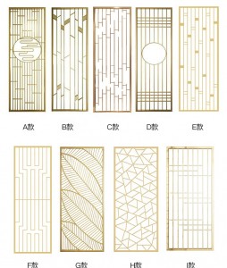 Interior Decor Gold Partition Panels Room Divider Screen Laser Cut   304 Decorative Stainless Steel Metal Screens