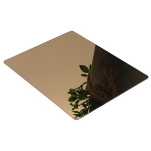 Both sides 8k gold rose gold colored polished mirror finish decorative stainless steel sheet and plates