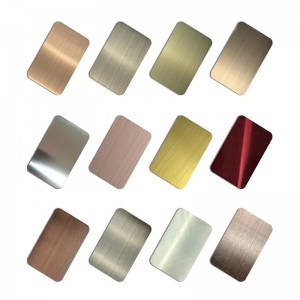 Golden HL Stainless Steel Sheets 304 316 Stainless Steel Hairline Sheet For Wall Decoration
