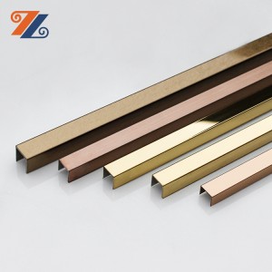 PVD coating wall decorative U shape stainless steel metal wall edging tile trim
