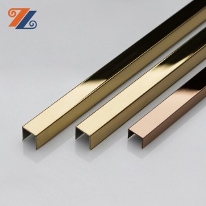 304 316 u shape tile decorative accessories pvd color stainless steel flooring trimHot sale products
