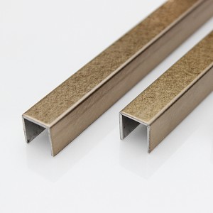 201 304 U T Profiles Customized Size for Decorative Stainless Steel Tile Trims