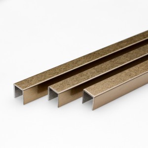 Bronze Vibration Finish Stainless Steel U Shape Channel 304 Metal Edge Trim Profile For Wall Corner Decoration
