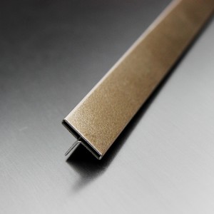 Customize Suface 201 304 0.6mm Black Hairline Finish Stainless Steel Decorative Wall T Shape for Tile Edging Border Trim