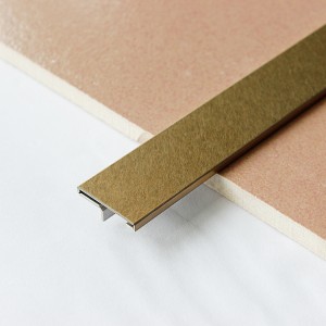 stainless steel T trim profile for wall and floor protection