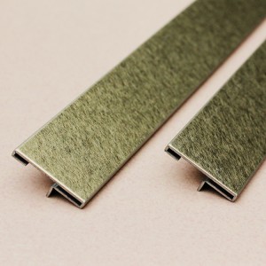 stainless steel T trim profile for wall and floor protection