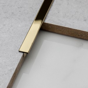 Custom T-Shaped Stainless Steel 304 Tile Trim Strip Design Hotel Tile Edging Decoration