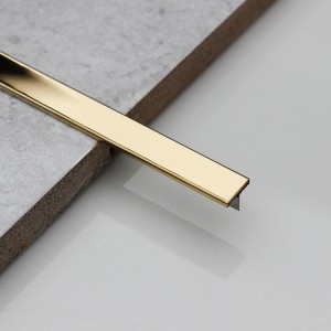 Custom T-Shaped Stainless Steel 304 Tile Trim Strip Design Hotel Tile Edging Decoration