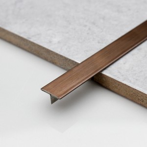 SS 201 304 T profile color metal brass hairline stainless steel tile trim corners for decoration wall panels