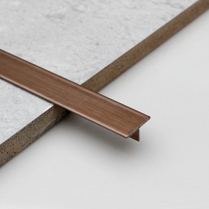 SS 201 304 T profile color metal brass hairline stainless steel tile trim corners for decoration wall panels