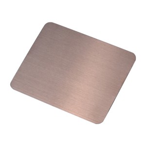 color rose gold  304 hairline finish stainless steel sheet for building walls