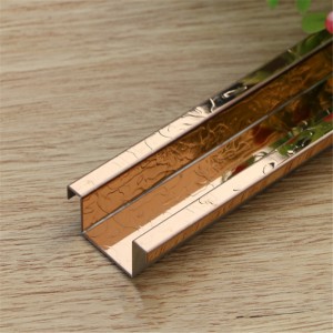 Foshan 2020 hot sales 304 316 rose gold hairline stainless steel metal surface U channel profile for decoration  to Middld east